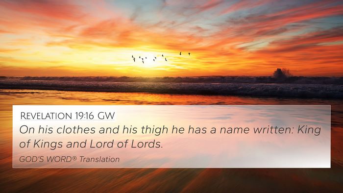 Revelation 19:16 GW Bible Verse Image