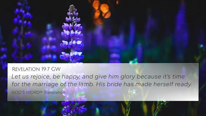 Revelation 19:7 GW Bible Verse Image