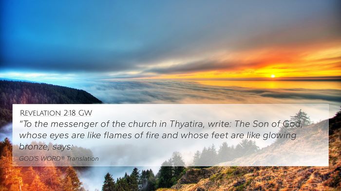 Revelation 2:18 GW Bible Verse Image