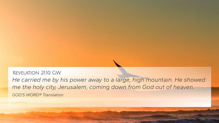 Revelation 21:10 GW Bible Verse Image