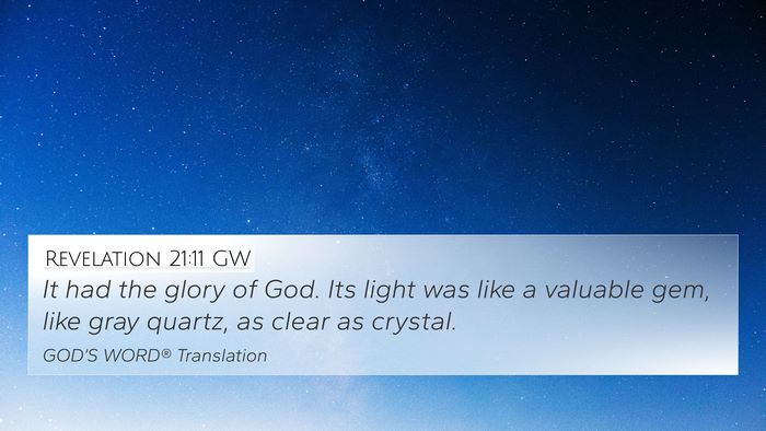 Revelation 21:11 GW Bible Verse Image