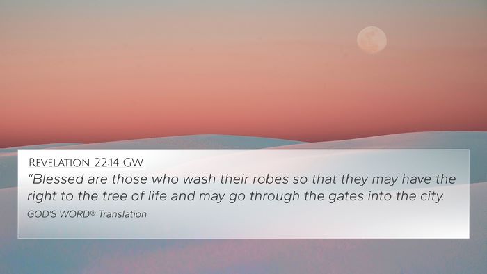 Revelation 22:14 GW Bible Verse Image