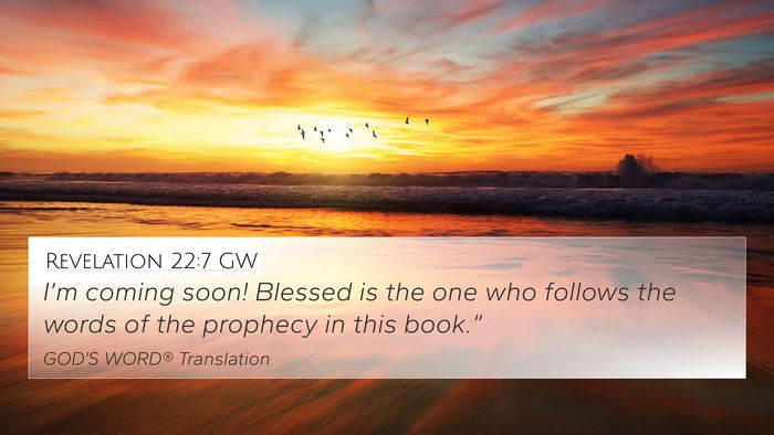 Revelation 22:7 GW 4K Wallpaper - I’m coming soon! Blessed is the one who follows - 4K Wallpaper Bible Verse