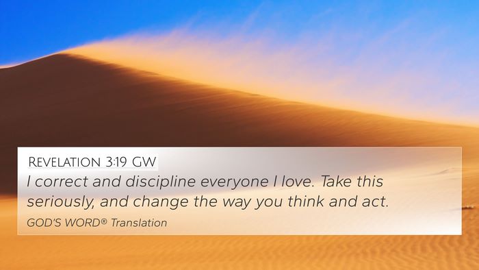 Revelation 3:19 GW Bible Verse Image