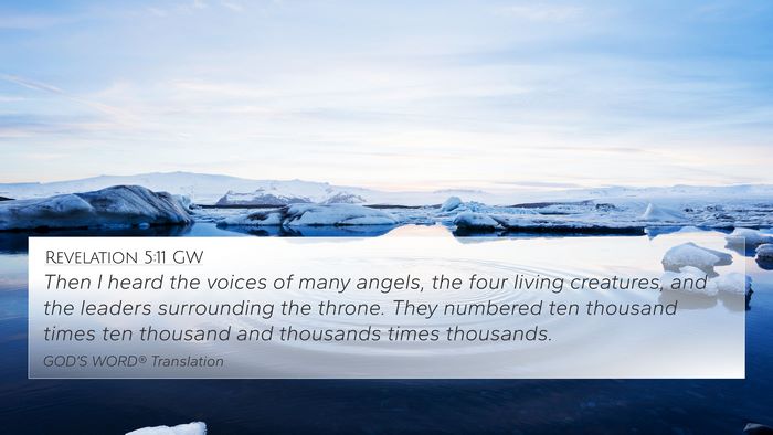 Revelation 5:11 GW Bible Verse Image