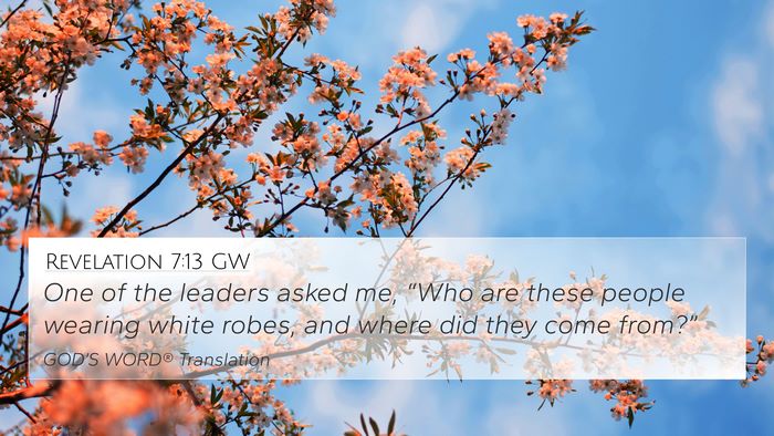 Revelation 7:13 GW Bible Verse Image