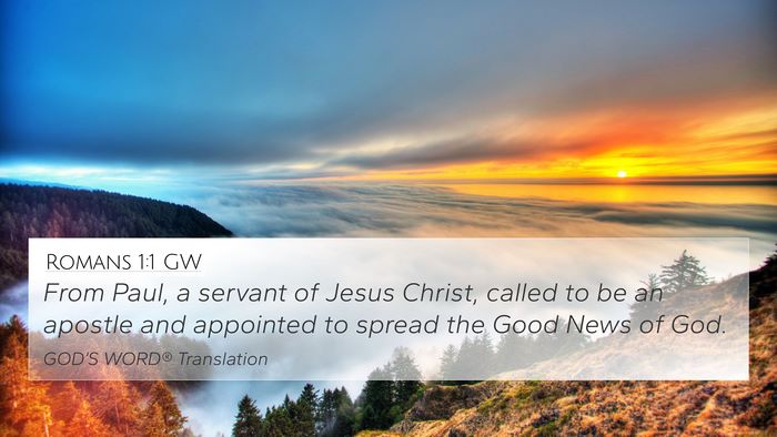 Romans 1:1 GW Bible Verse Image