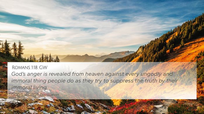 Romans 1:18 GW Bible Verse Image