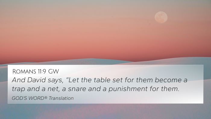 Romans 11:9 GW Bible Verse Image