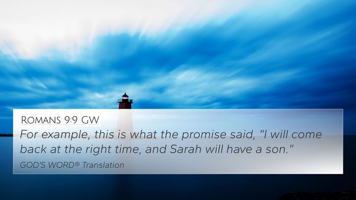 Romans 9:9 GW Bible Verse Image