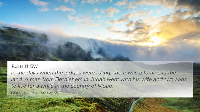 Ruth 1:1 GW 4K Wallpaper - In the days when the judges were ruling, there - 4K Wallpaper Bible Verse