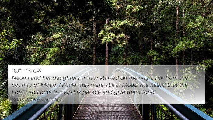 Ruth 1:6 GW Bible Verse Image