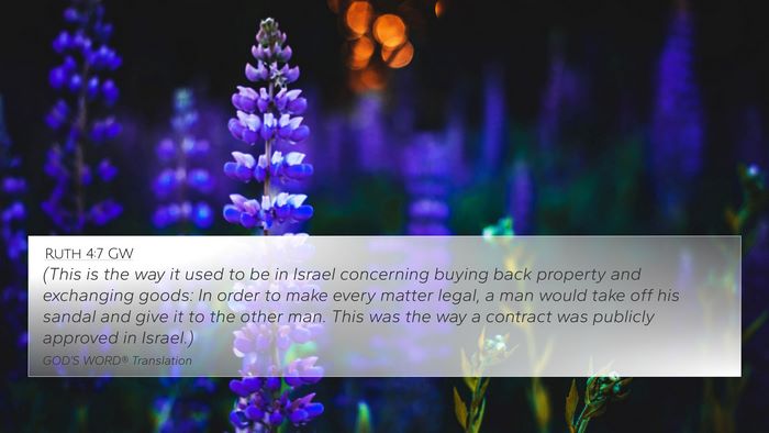 Ruth 4:7 GW 4K Wallpaper - (This is the way it used to be in Israel - 4K Wallpaper Bible Verse