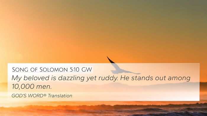 Song of Solomon 5:10 GW Bible Verse Image