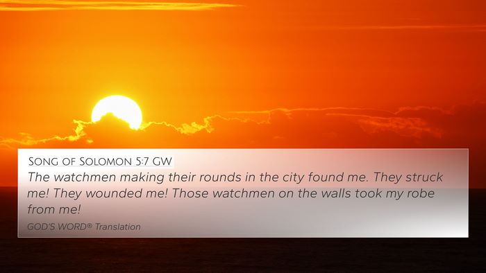 Song of Solomon 5:7 GW Bible Verse Image