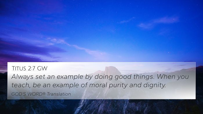 Titus 2:7 GW Bible Verse Image