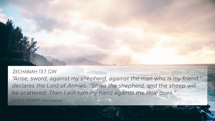Zechariah 13:7 GW Bible Verse Image