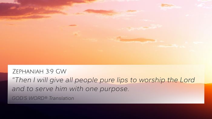 Zephaniah 3:9 GW Bible Verse Image