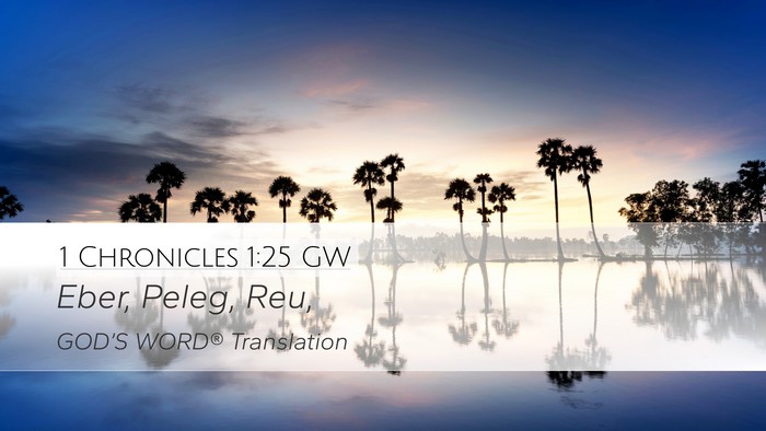 1 Chronicles 1:25 GW Desktop Wallpaper - Eber, Peleg, - Desktop Bible Verse Wallpaper