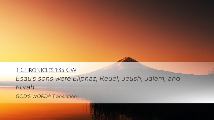 1 Chronicles 1:35 GW Bible Verse Image