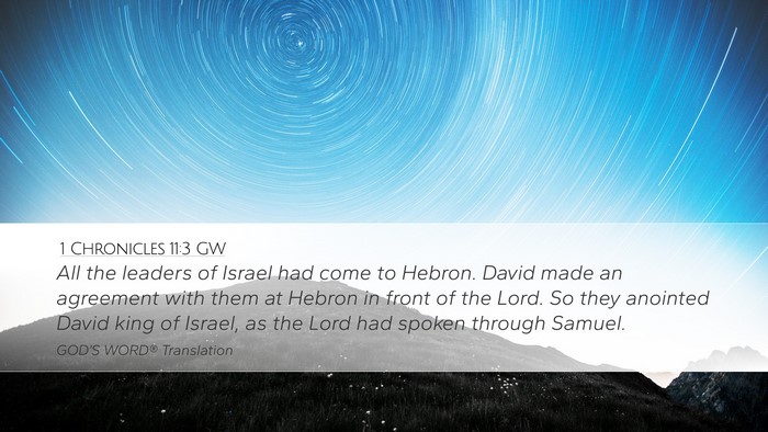 1 Chronicles 11:3 GW Bible Verse Image