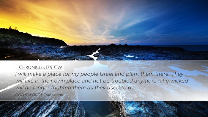 1 Chronicles 17:9 GW Bible Verse Image