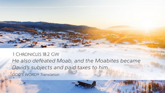 1 Chronicles 18:2 GW Bible Verse Image