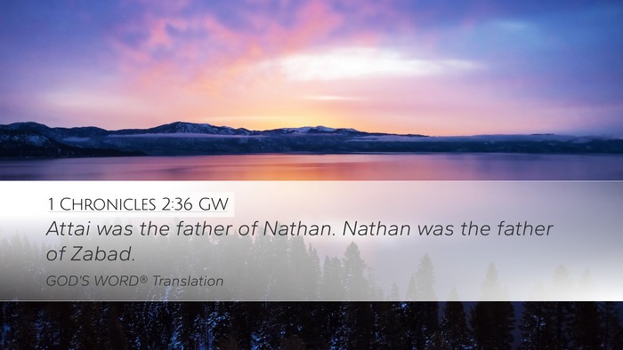 1 Chronicles 2:36 GW Bible Verse Image