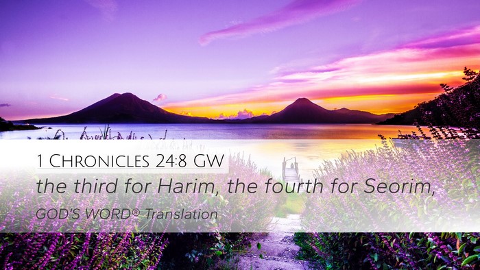 1 Chronicles 24:8 GW Bible Verse Image