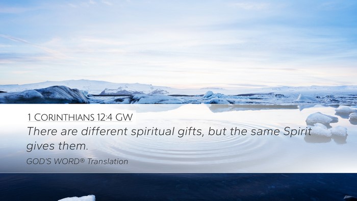 1 Corinthians 12:4 GW Bible Verse Image