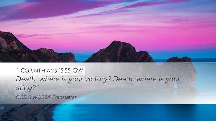 1 Corinthians 15:55 GW Bible Verse Image