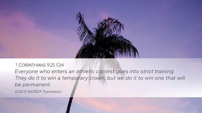 1 Corinthians 9:25 GW Bible Verse Image