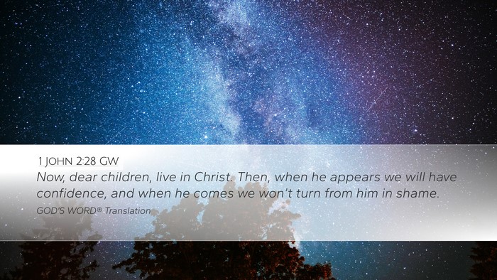 1 John 2:28 GW Bible Verse Image