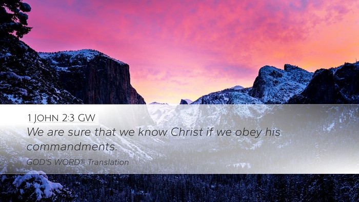 1 John 2:3 GW Bible Verse Image