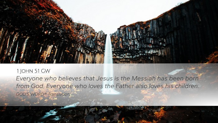 1 John 5:1 GW Bible Verse Image