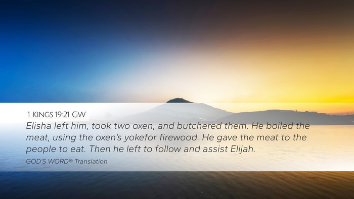 1 Kings 19:21 GW Bible Verse Image