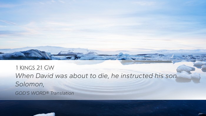 1 Kings 2:1 GW Bible Verse Image