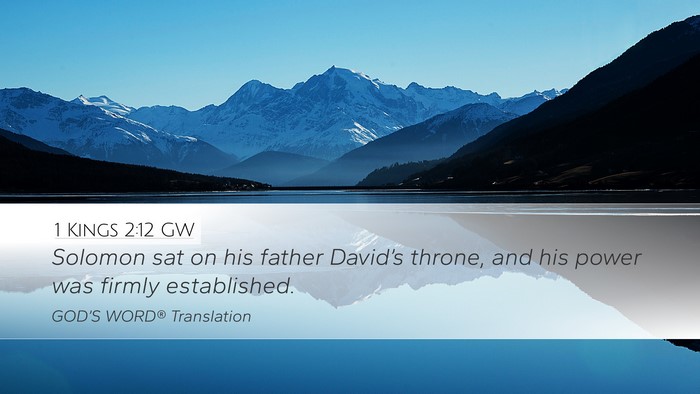 1 Kings 2:12 GW Bible Verse Image