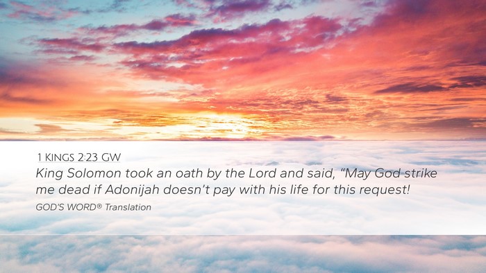 1 Kings 2:23 GW Bible Verse Image