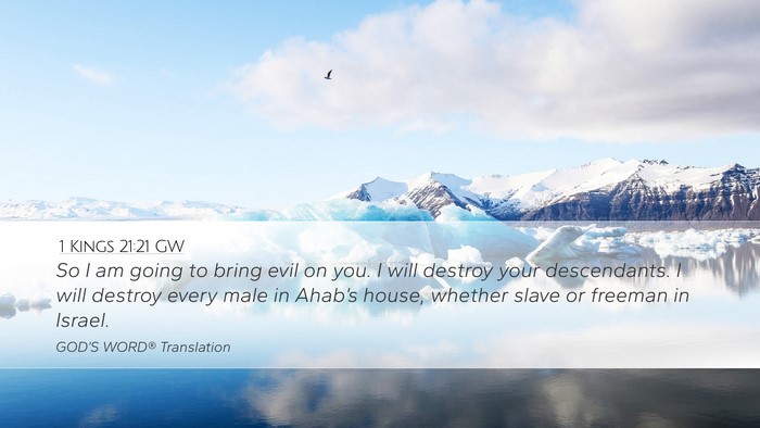 1 Kings 21:21 GW Bible Verse Image