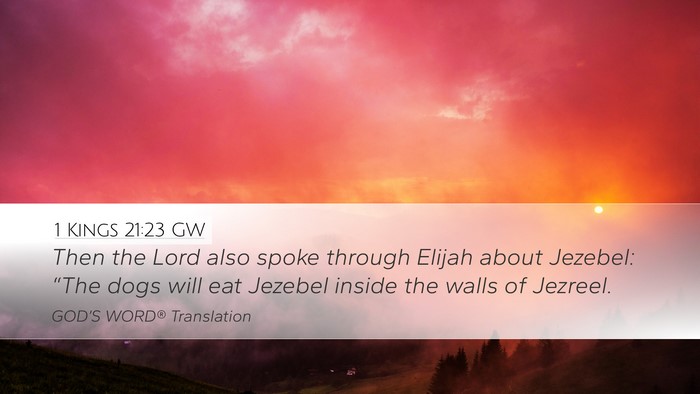 1 Kings 21:23 GW Bible Verse Image