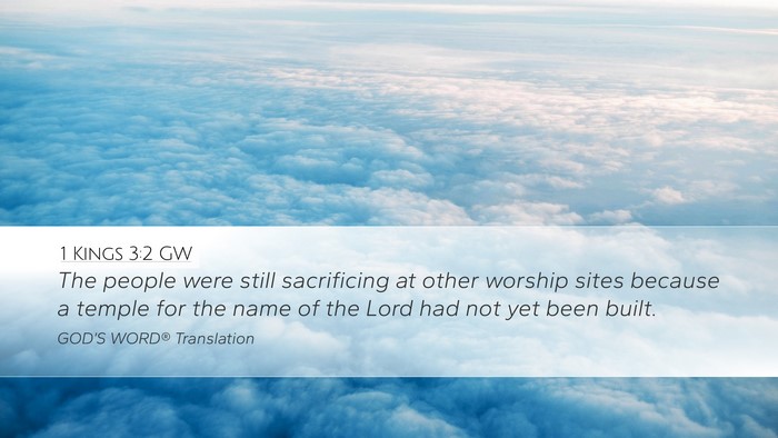 1 Kings 3:2 GW Bible Verse Image
