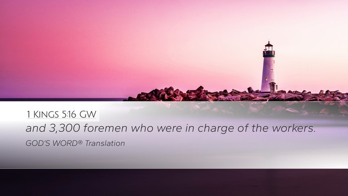1 Kings 5:16 GW Bible Verse Image