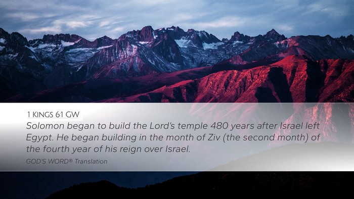 1 Kings 6:1 GW Bible Verse Image