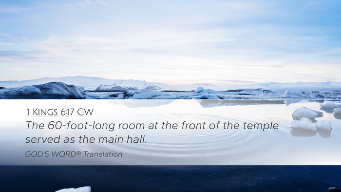 1 Kings 6:17 GW Desktop Wallpaper - The 60-foot-long room at the front of the temple - Desktop Bible Verse Wallpaper