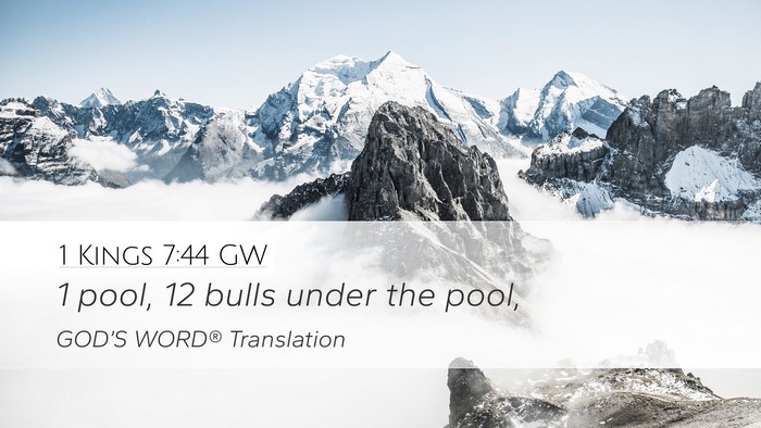 1 Kings 7:44 GW Desktop Wallpaper - 1 pool, 12 bulls under the - Desktop Bible Verse Wallpaper