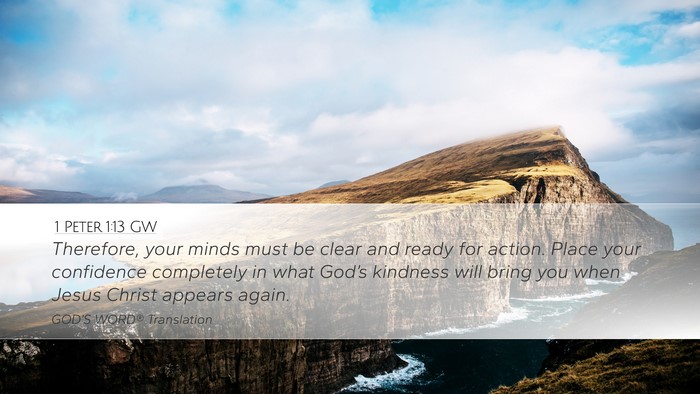 1 Peter 1:13 GW Bible Verse Image