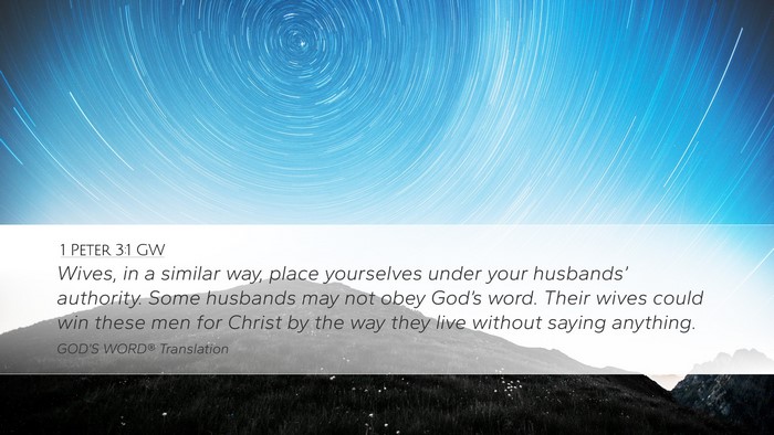 1 Peter 3:1 GW Bible Verse Image