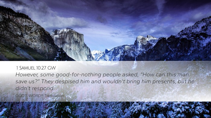 1 Samuel 10:27 GW Bible Verse Image