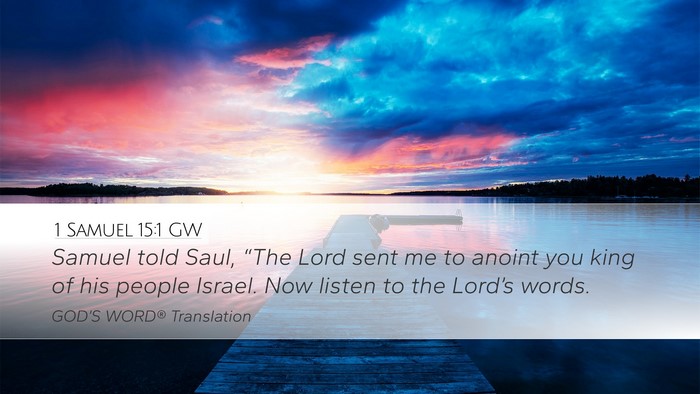 1 Samuel 15:1 GW Bible Verse Image